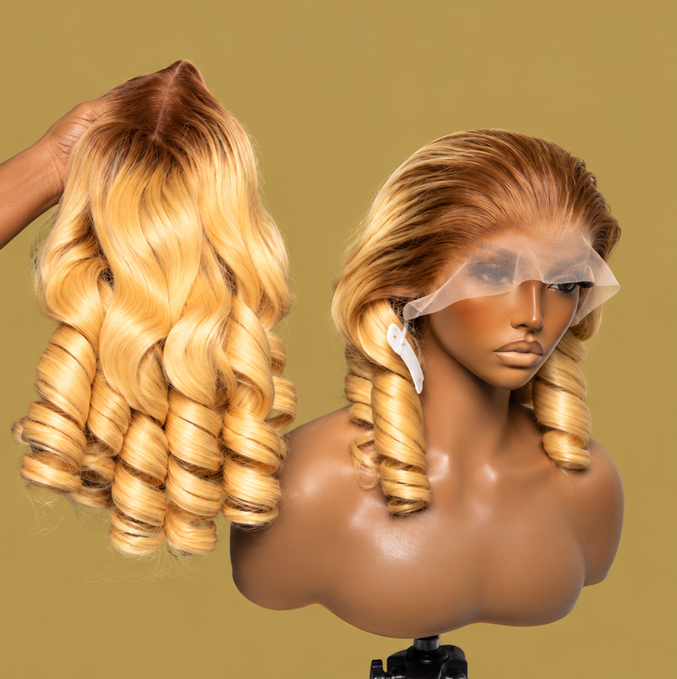 Blonde brown root bounce